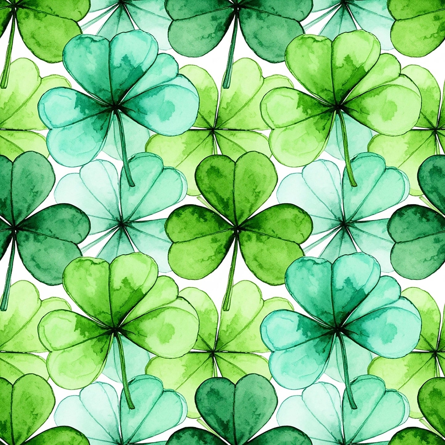 Alcohol Ink Shamrock Pattern 30 Quilting Cotton Fabric