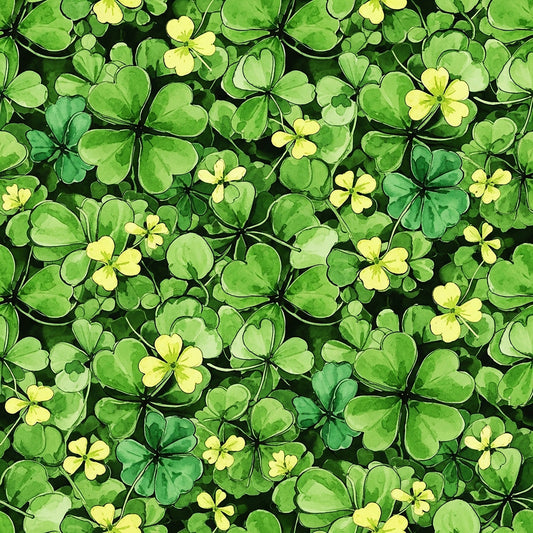 Alcohol Ink Shamrock Pattern 5 Quilting Cotton Fabric