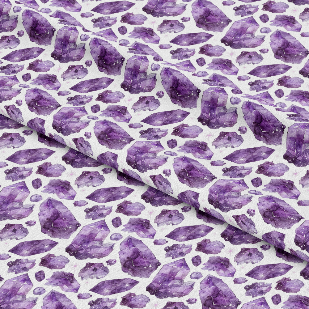 Amethyst Gemstones Pattern 10 Quilting Cotton Fabric