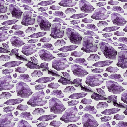 Amethyst Gemstones Pattern 10 Quilting Cotton Fabric