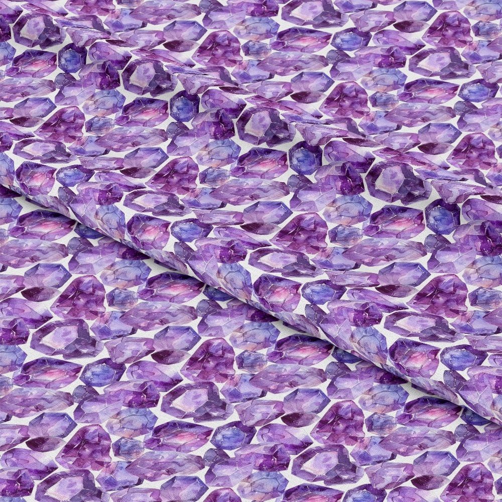 Amethyst Gemstones Pattern 2 Quilting Cotton Fabric