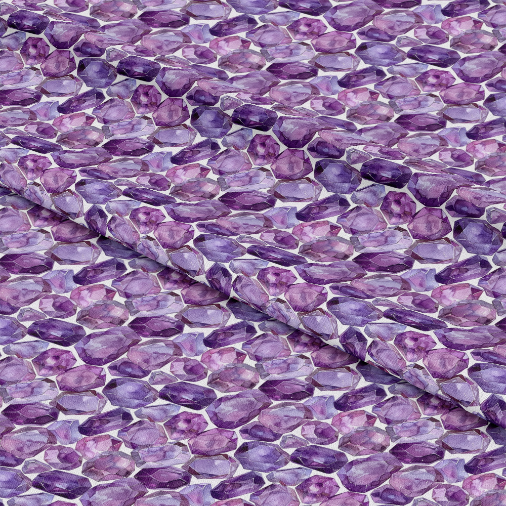 Amethyst Gemstones Pattern 5 Quilting Cotton Fabric