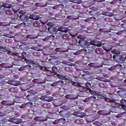 Amethyst Gemstones Pattern 5 Quilting Cotton Fabric