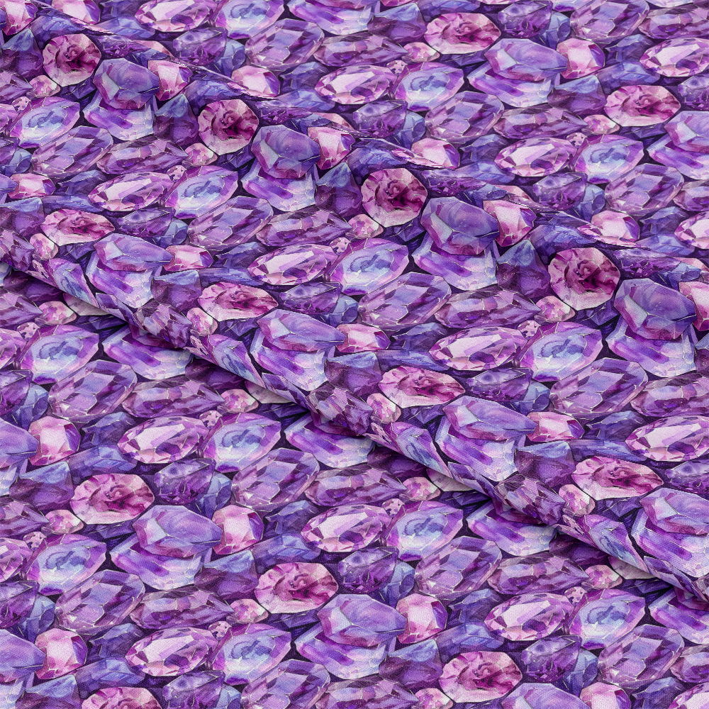 Amethyst Gemstones Pattern 6 Quilting Cotton Fabric