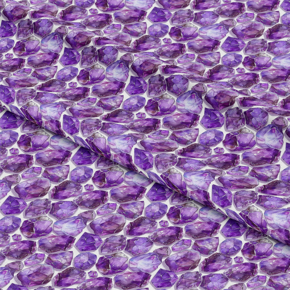 Amethyst Gemstones Pattern 8 Quilting Cotton Fabric