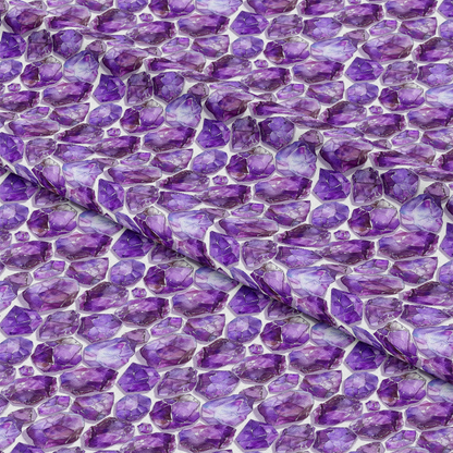 Amethyst Gemstones Pattern 8 Quilting Cotton Fabric