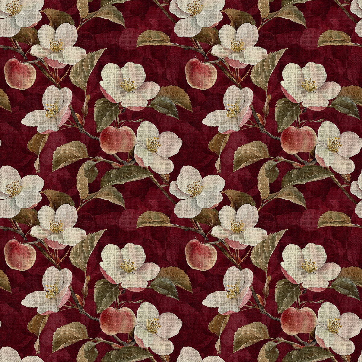 Apple Blooms Pattern 18 Quilting Cotton Fabric
