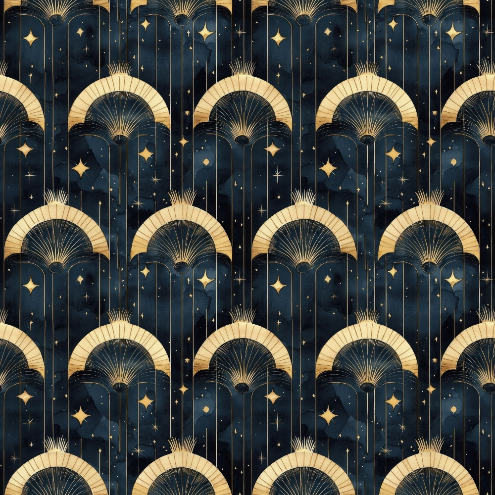 Arabian Midnight Pattern 1 Quilting Cotton Fabric – FabricMegaStore.com