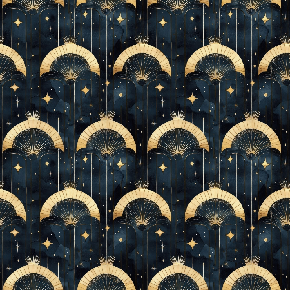 Arabian Midnight Pattern 1 Quilting Cotton Fabric