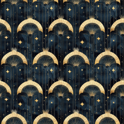 Arabian Midnight Pattern 1 Quilting Cotton Fabric