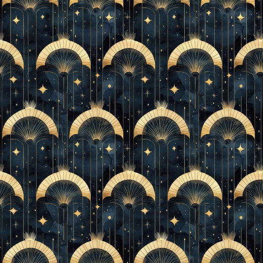 Arabian Midnight Pattern 1 Quilting Cotton Fabric