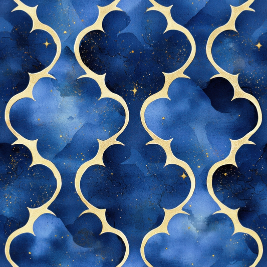 Arabian Midnight Pattern 13 Quilting Cotton Fabric