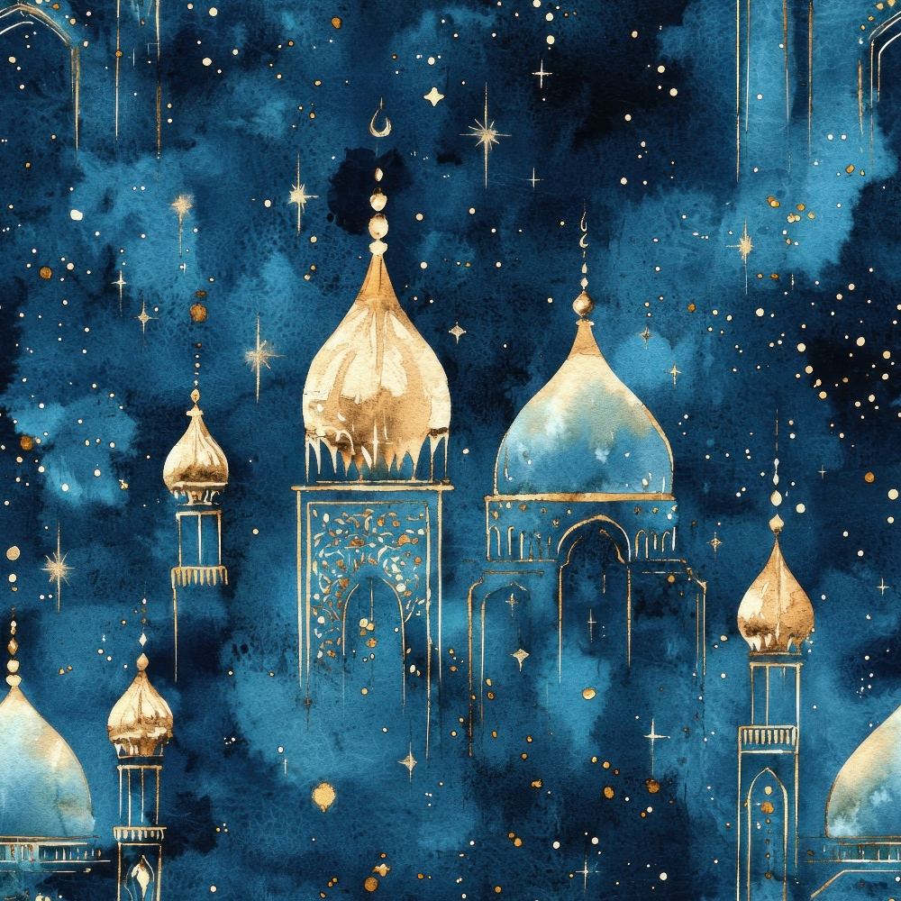 Arabian Midnight Pattern 14 Quilting Cotton Fabric