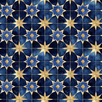 Arabian Midnight Pattern 17 Quilting Cotton Fabric