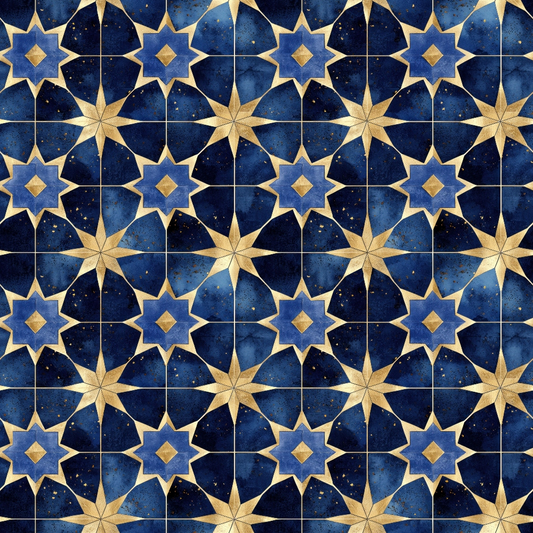 Arabian Midnight Pattern 17 Quilting Cotton Fabric