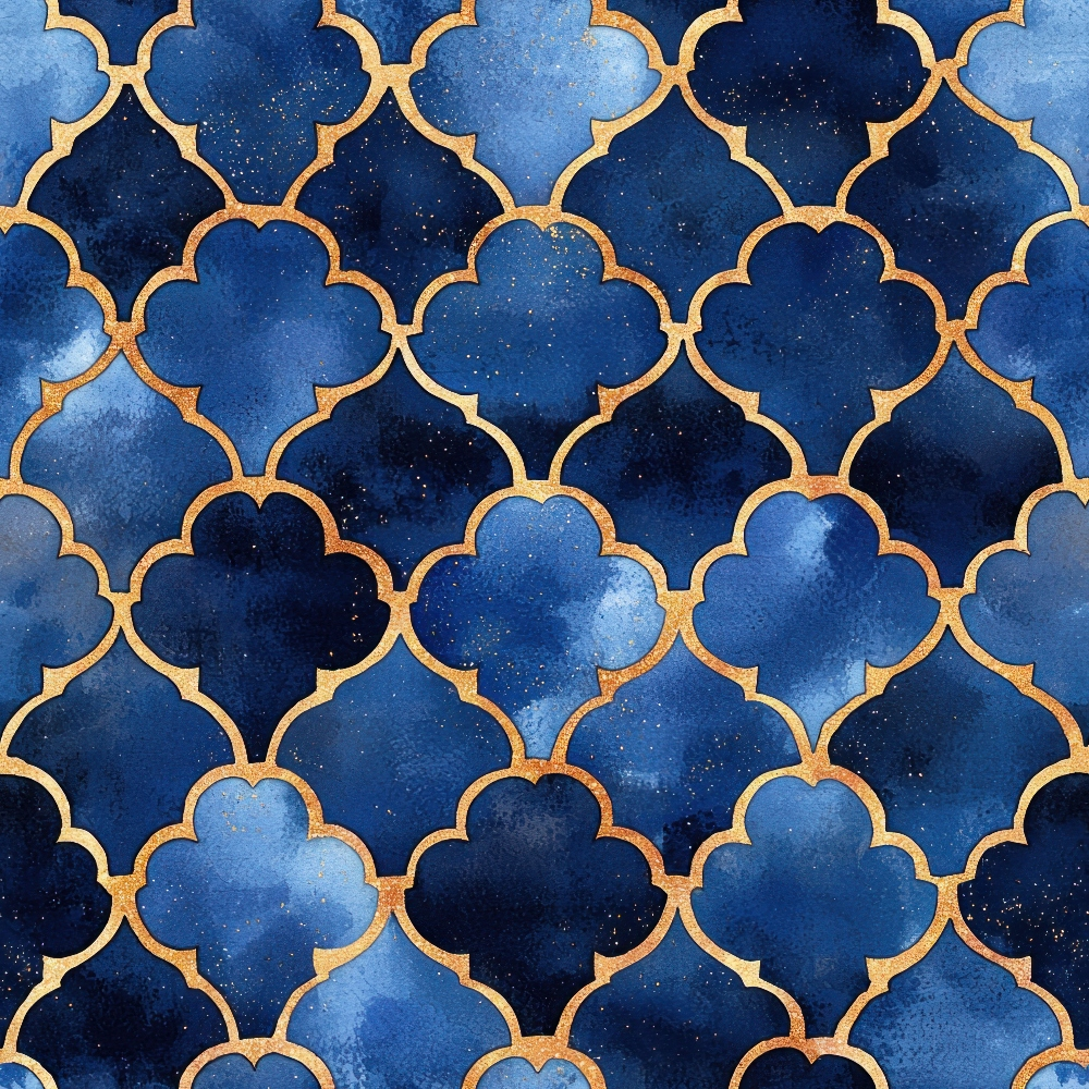 Arabian Midnight Pattern 18 Quilting Cotton Fabric