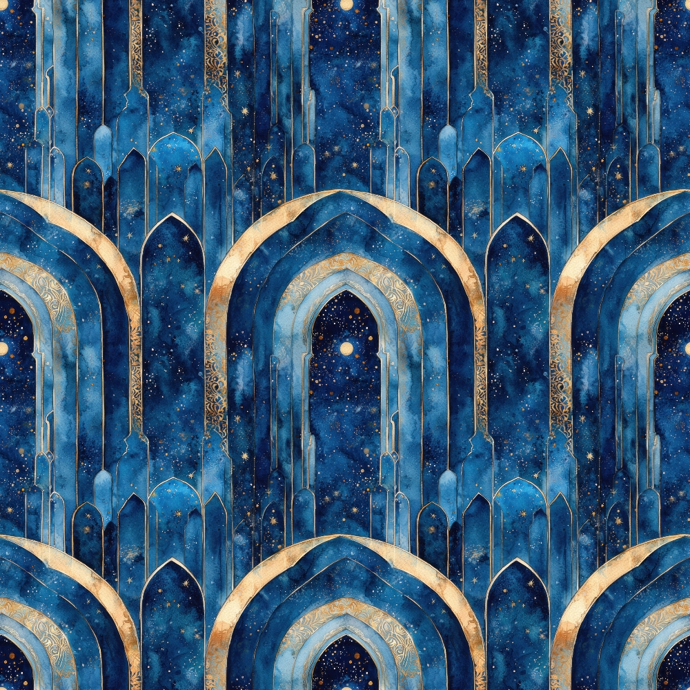 Arabian Midnight Pattern 19 Quilting Cotton Fabric