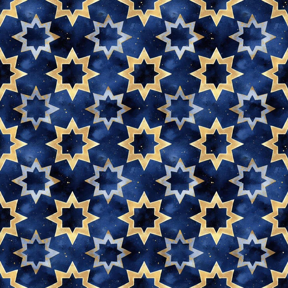 Arabian Midnight Pattern 4 Quilting Cotton Fabric