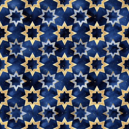 Arabian Midnight Pattern 4 Quilting Cotton Fabric