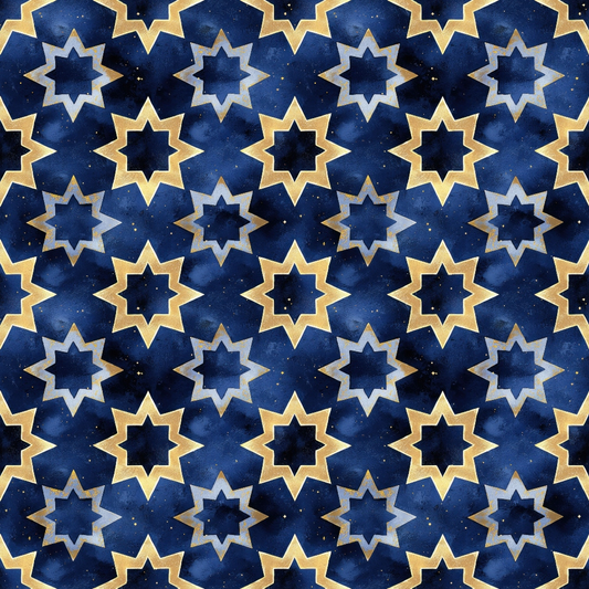 Arabian Midnight Pattern 4 Quilting Cotton Fabric