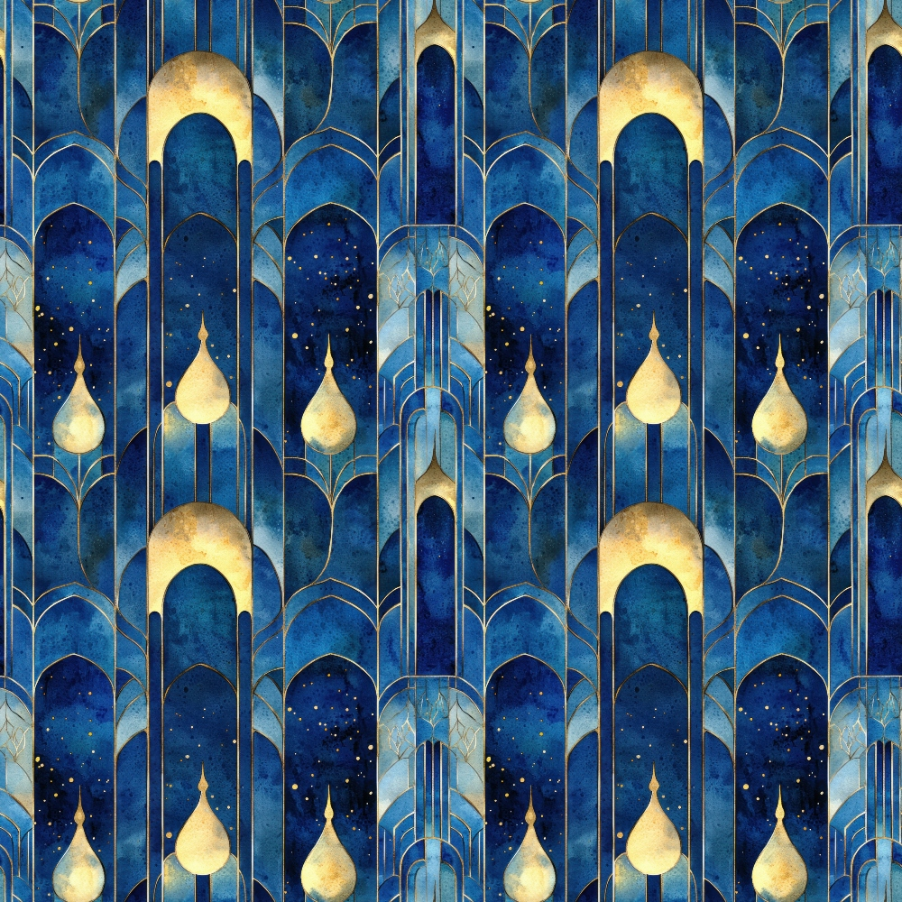 Arabian Midnight Pattern 6 Quilting Cotton Fabric