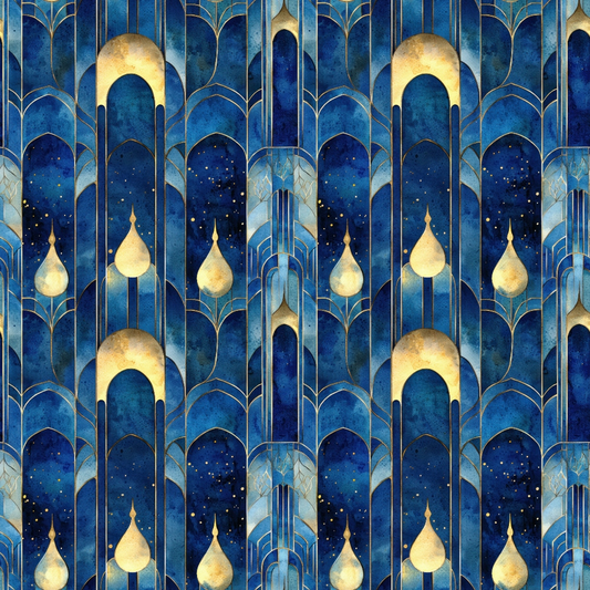 Arabian Midnight Pattern 6 Quilting Cotton Fabric