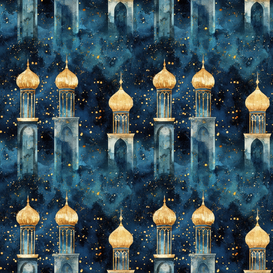 Arabian Midnight Pattern 8 Quilting Cotton Fabric