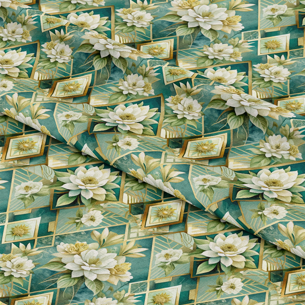 Art Deco Florals Pattern 101 Quilting Cotton Fabric