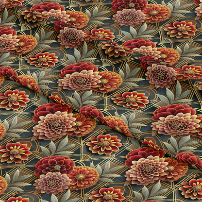 Art Deco Florals Pattern 10 Quilting Cotton Fabric