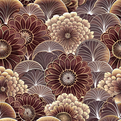 Art Deco Florals Pattern 12 Quilting Cotton Fabric