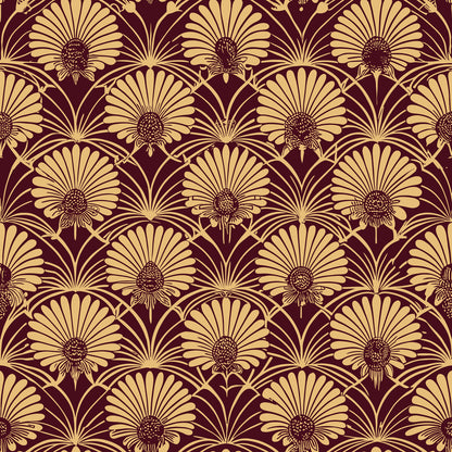 Art Deco Florals Pattern 13 Quilting Cotton Fabric