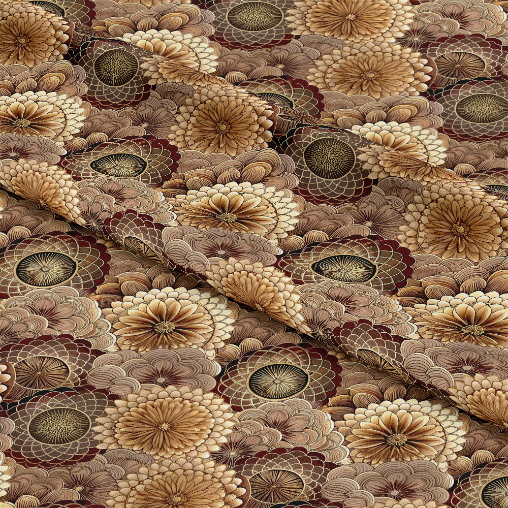 Art Deco Florals Pattern 15 Quilting Cotton Fabric