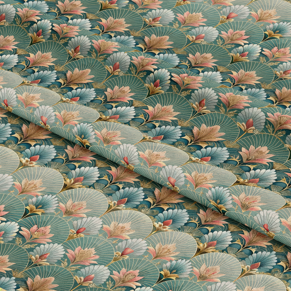 Art Deco Florals Pattern 17 Quilting Cotton Fabric