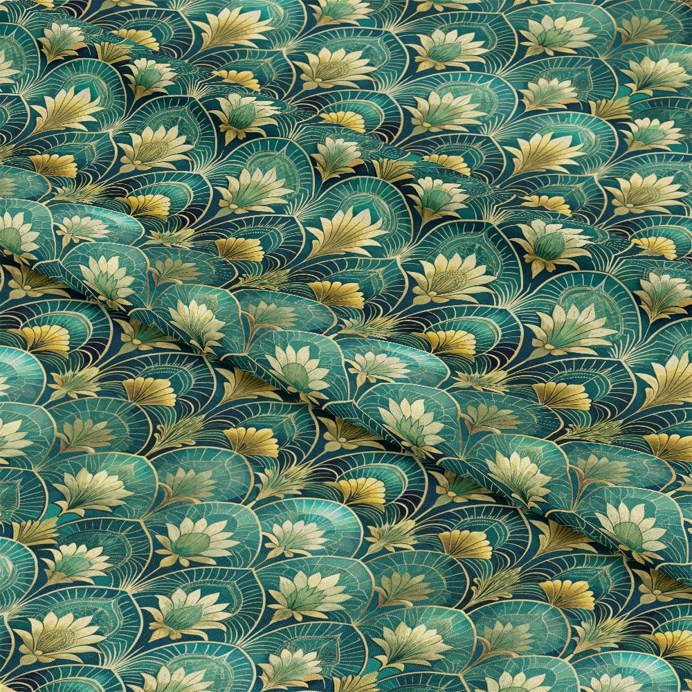 Art Deco Florals Pattern 19 Quilting Cotton Fabric