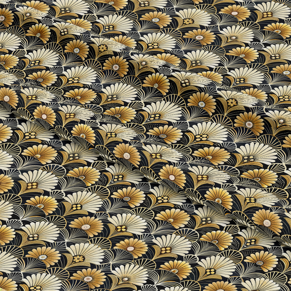 Art Deco Florals Pattern 1 Quilting Cotton Fabric
