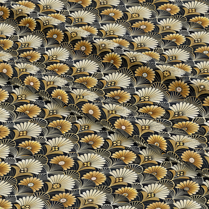 Art Deco Florals Pattern 1 Quilting Cotton Fabric
