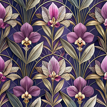 Art Deco Florals Pattern 22 Quilting Cotton Fabric