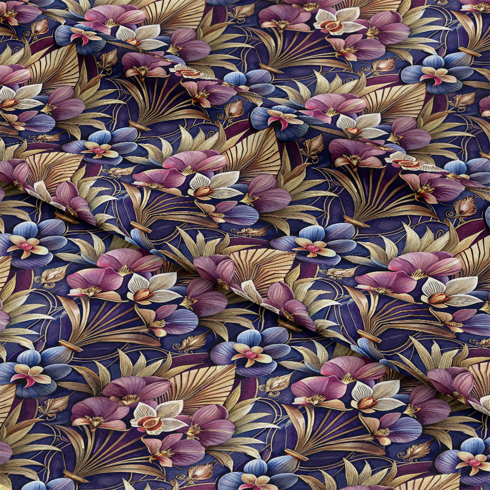 Art Deco Florals Pattern 23 Quilting Cotton Fabric