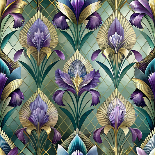 Art Deco Florals Pattern 26 Quilting Cotton Fabric