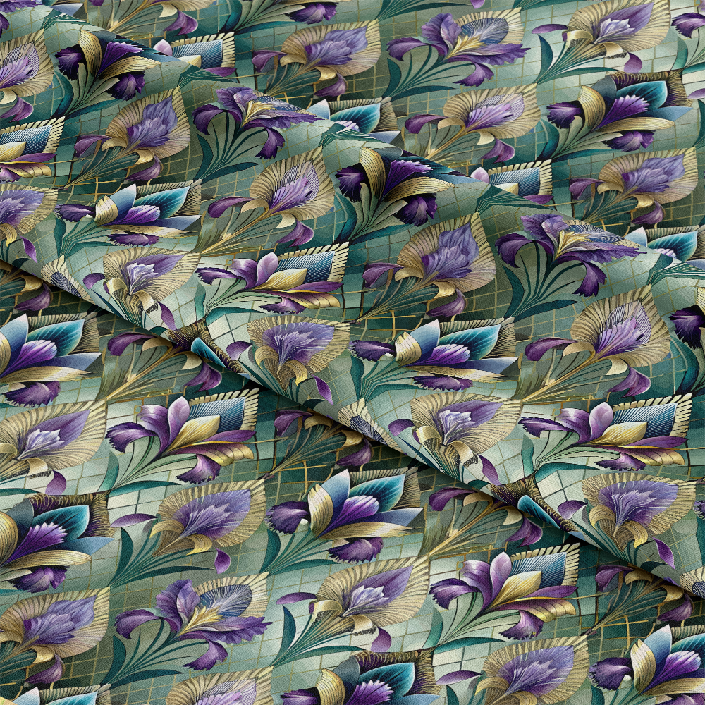 Art Deco Florals Pattern 26 Quilting Cotton Fabric