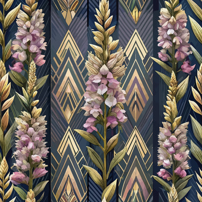Art Deco Florals Pattern 33 Quilting Cotton Fabric