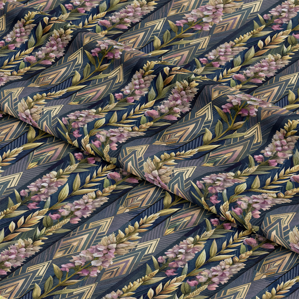 Art Deco Florals Pattern 33 Quilting Cotton Fabric