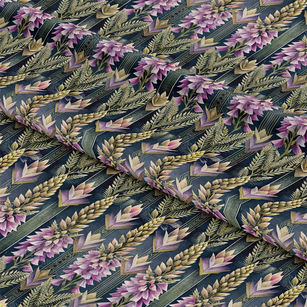 Art Deco Florals Pattern 34 Quilting Cotton Fabric
