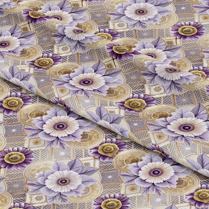 Art Deco Florals Pattern 37 Quilting Cotton Fabric