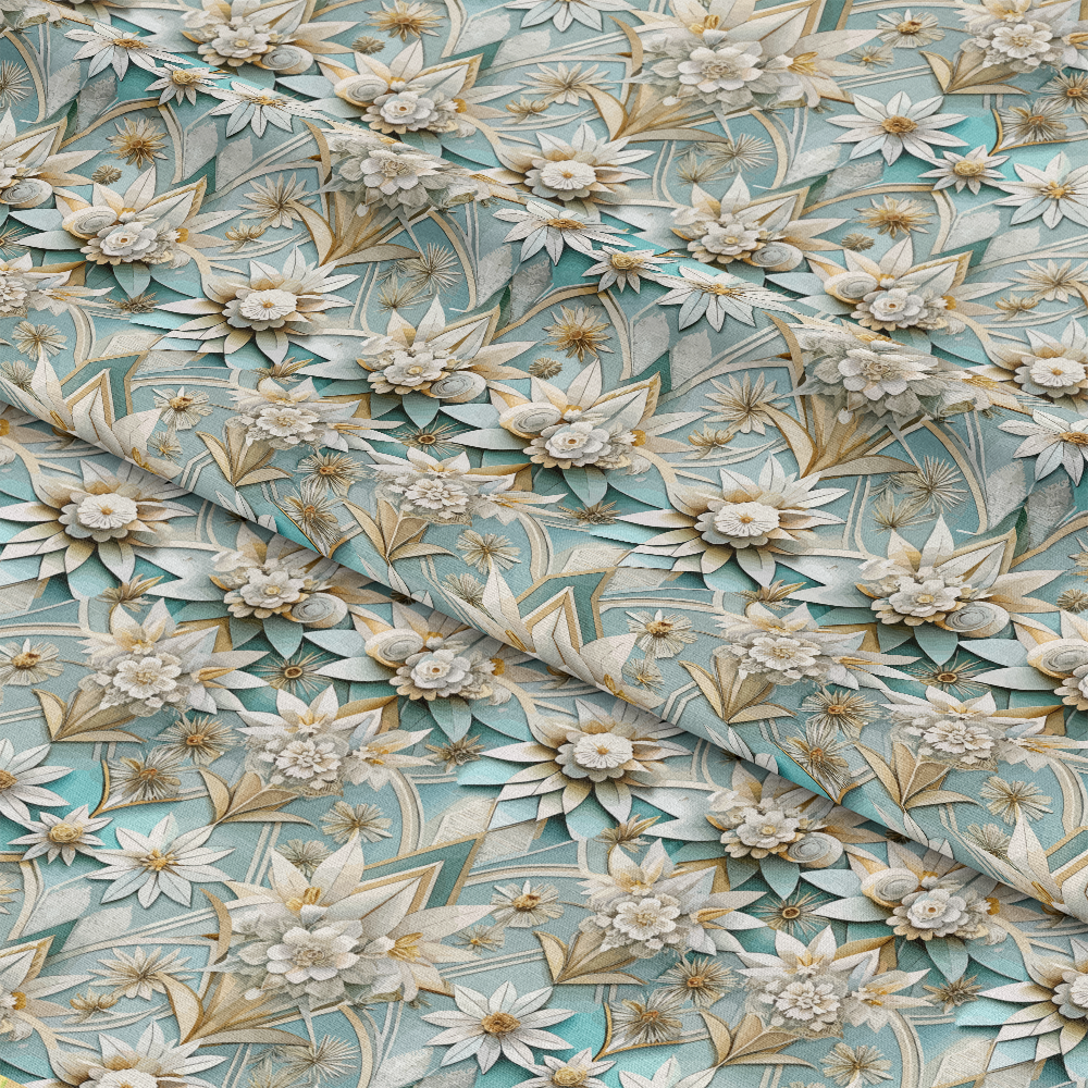 Art Deco Florals Pattern 3 Quilting Cotton Fabric