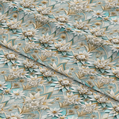 Art Deco Florals Pattern 3 Quilting Cotton Fabric