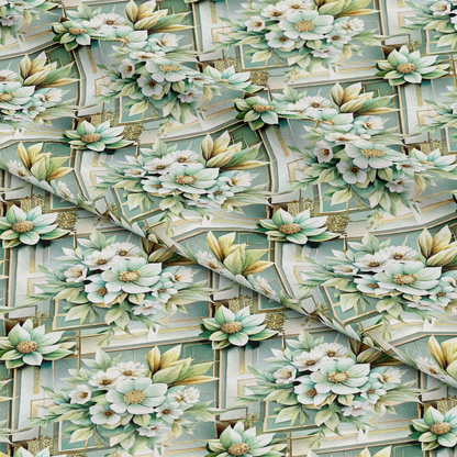 Art Deco Florals Pattern 40 Quilting Cotton Fabric