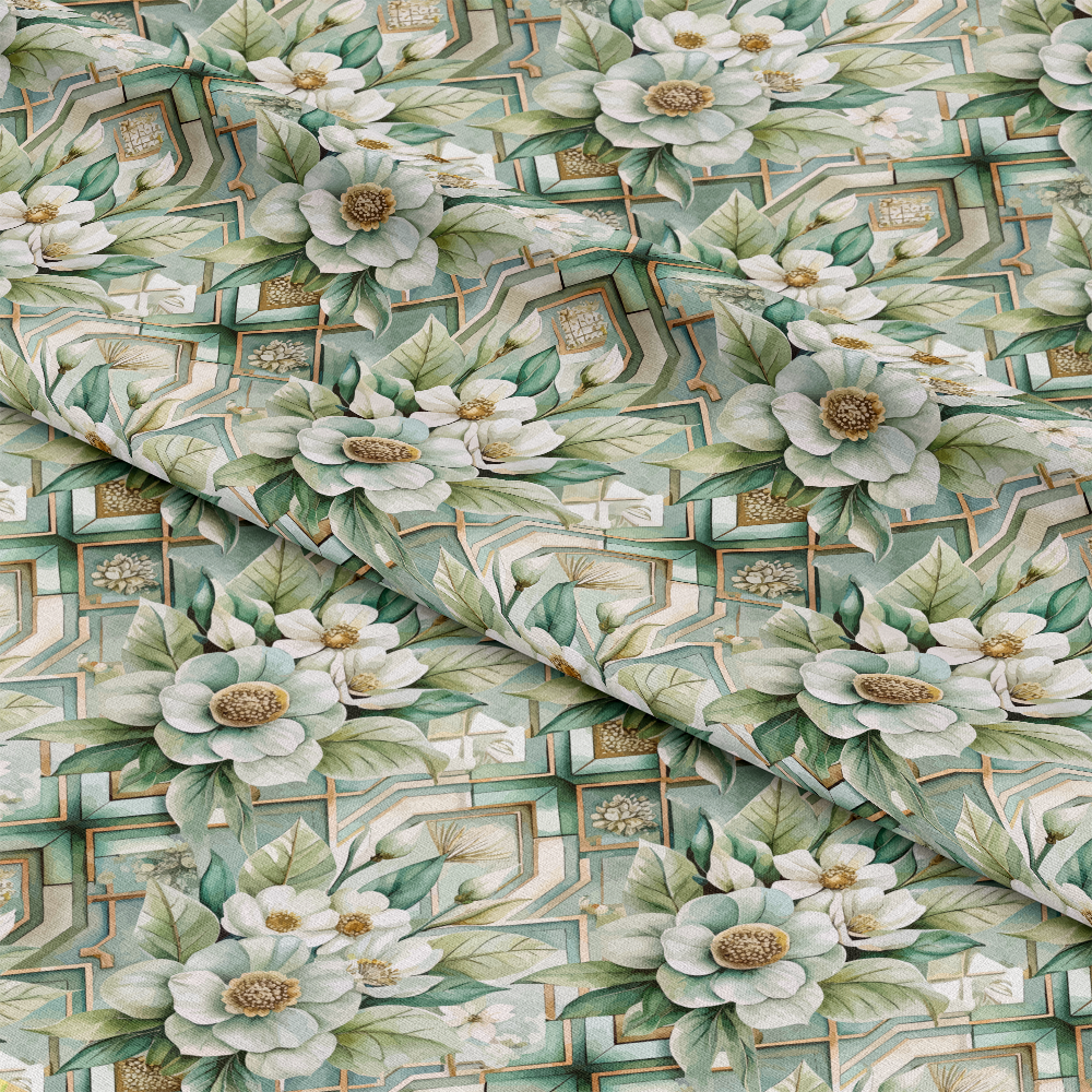 Art Deco Florals Pattern 41 Quilting Cotton Fabric