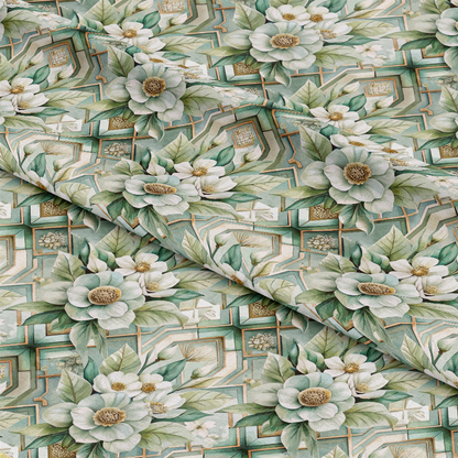 Art Deco Florals Pattern 41 Quilting Cotton Fabric