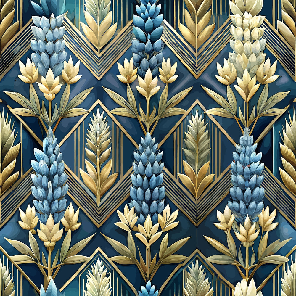 Art Deco Florals Pattern 44 Quilting Cotton Fabric